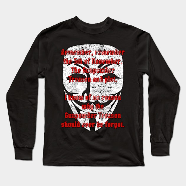 Remember 5 November Long Sleeve T-Shirt by EagleFlyFree